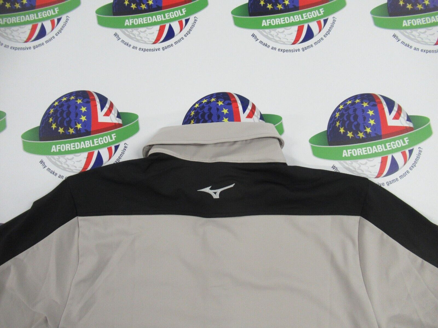 Mizuno Comp Trim Polo Shirt Grey/Black UK Size Small