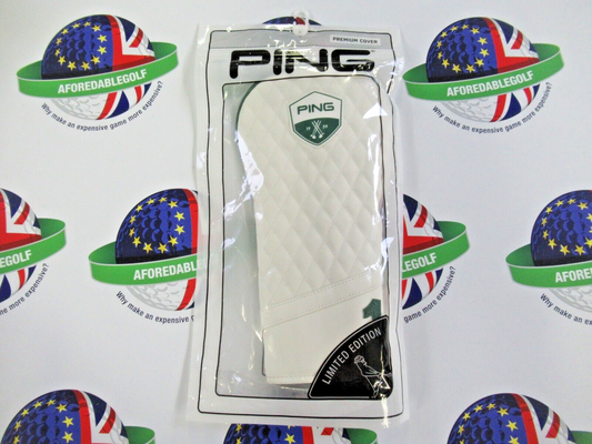 new ping limited edition heritage masters white/green driver head cover