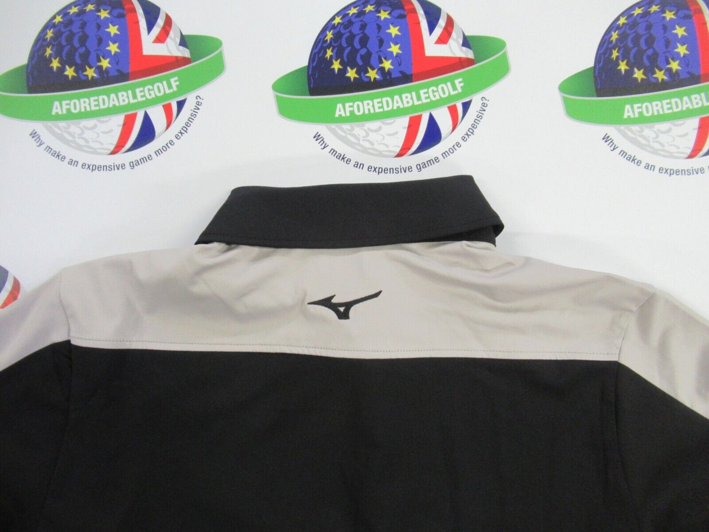 Mizuno Comp Trim Polo Shirt Black UK Size Small