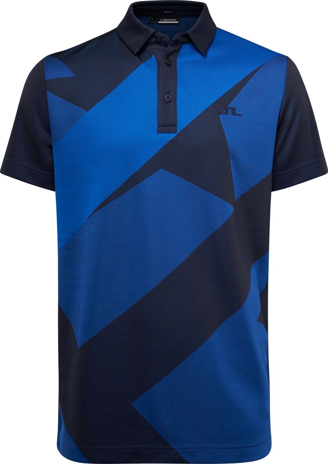 J Lindeberg Patch Polo Shirt Navy Regular Fit UK Size Small