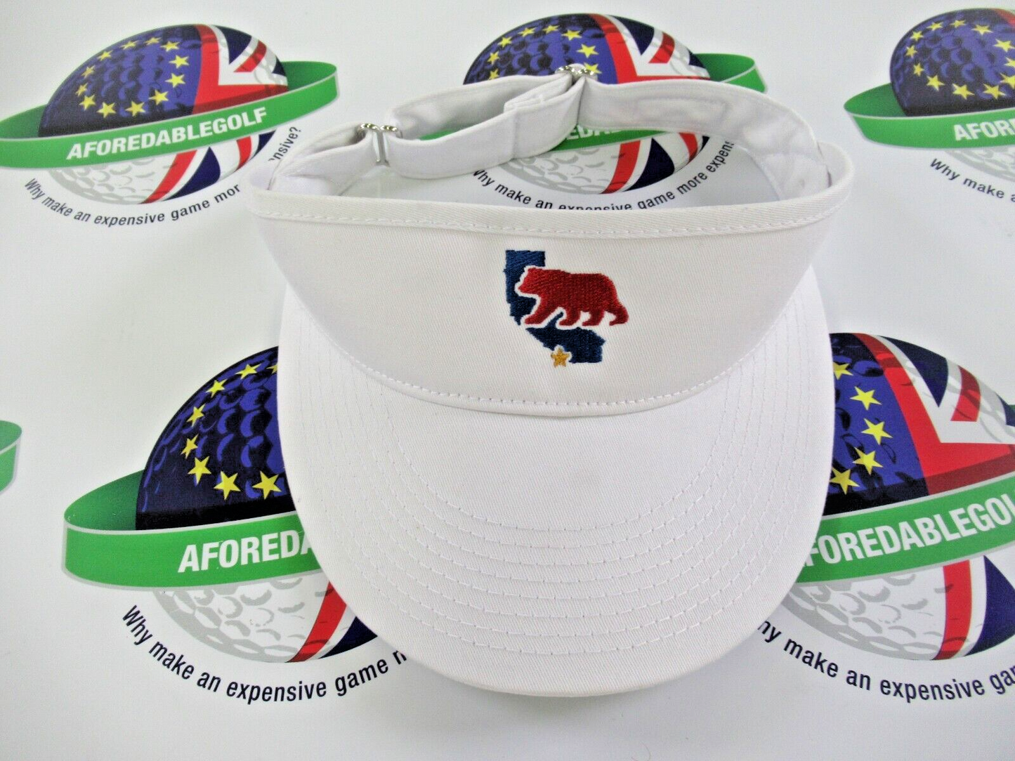 Titleist Scotty Cameron White Cali Bear Adjustable Golf Visor