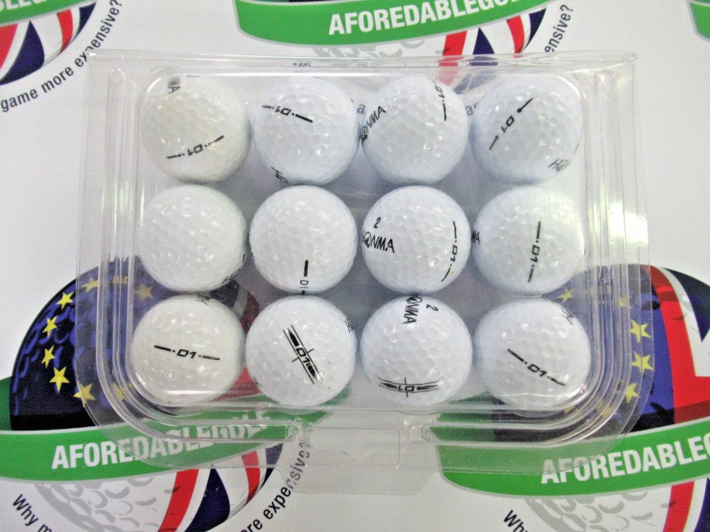 12 honma d1 pearl/pearl 1 grade golf balls