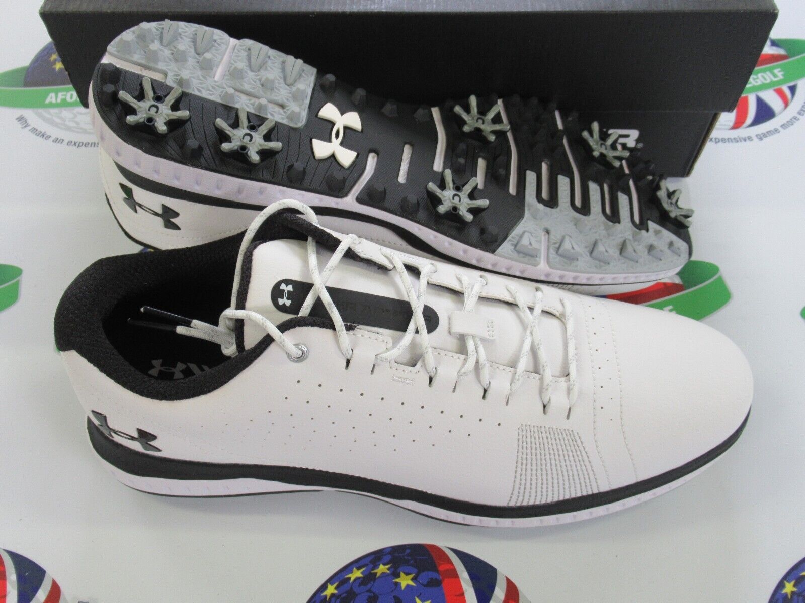 under armour fade rst 3 e white black golf shoes uk size 9.5