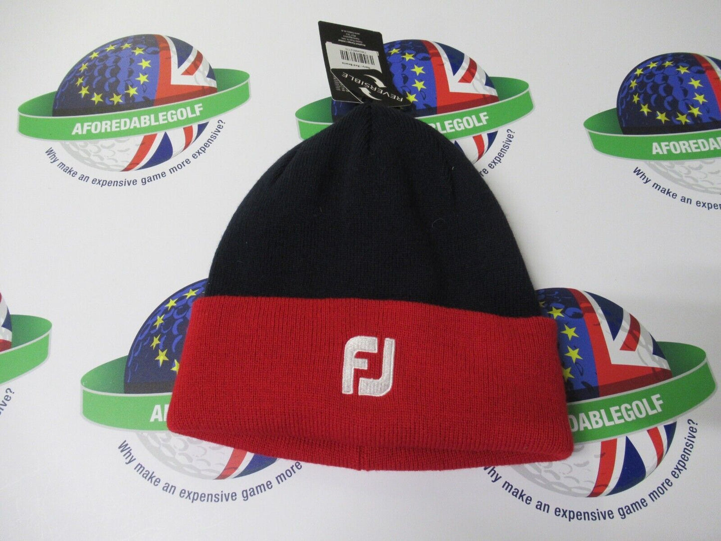 Footjoy Navy/Red Beanie
