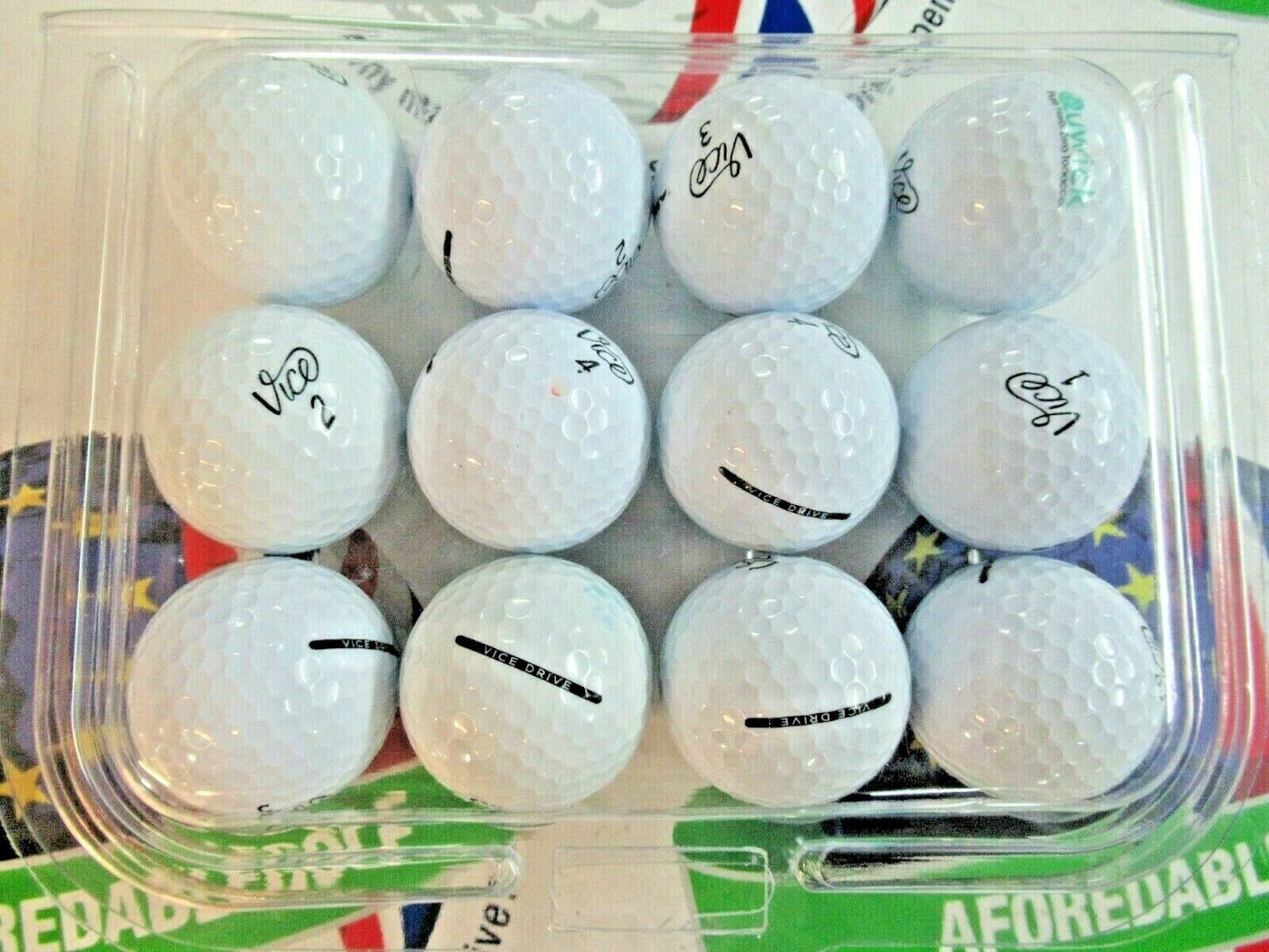 12 vice drive golf balls pearl/pearl 1 grade