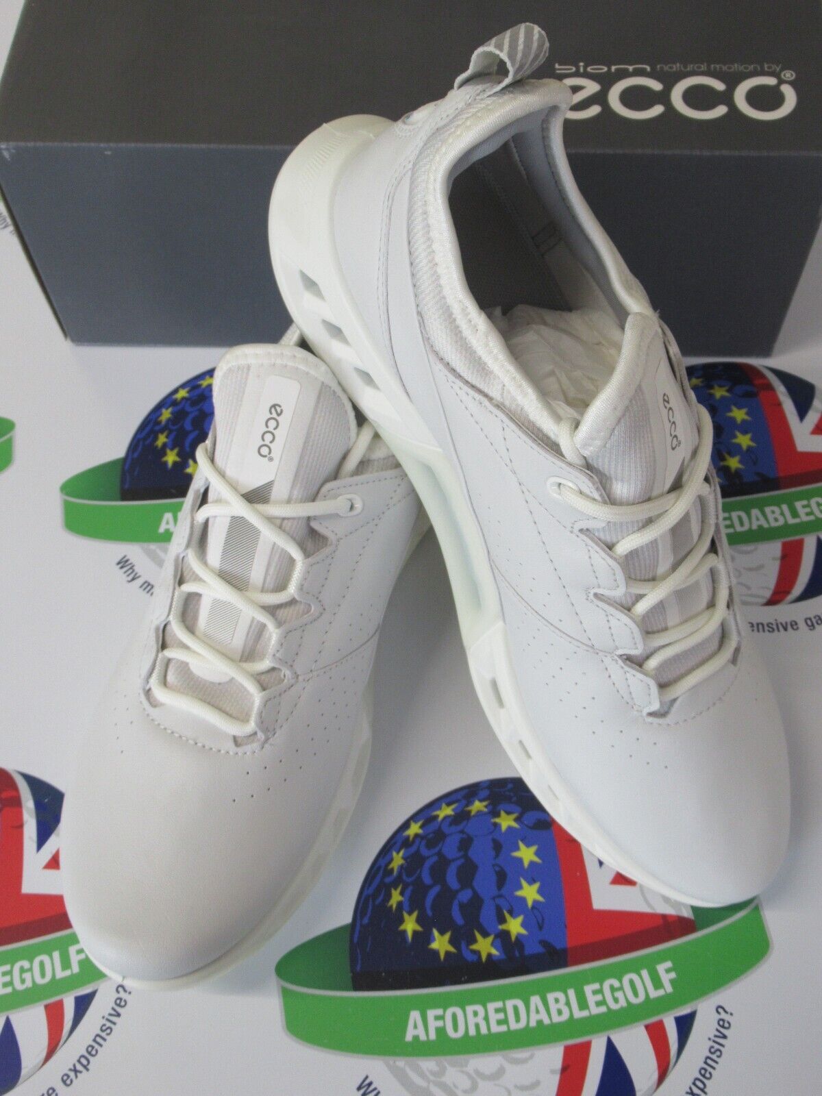 ecco womens golf biom c4 golf shoes white uk size 6.5-7