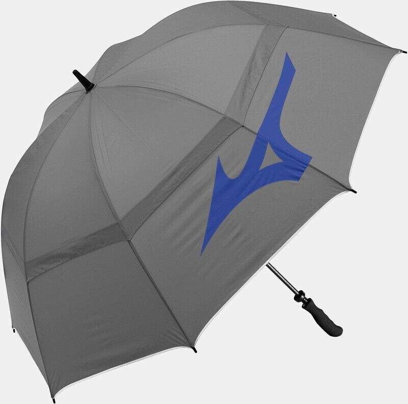 mizuno tour twin canopy gust buster 55" umbrella grey/blue