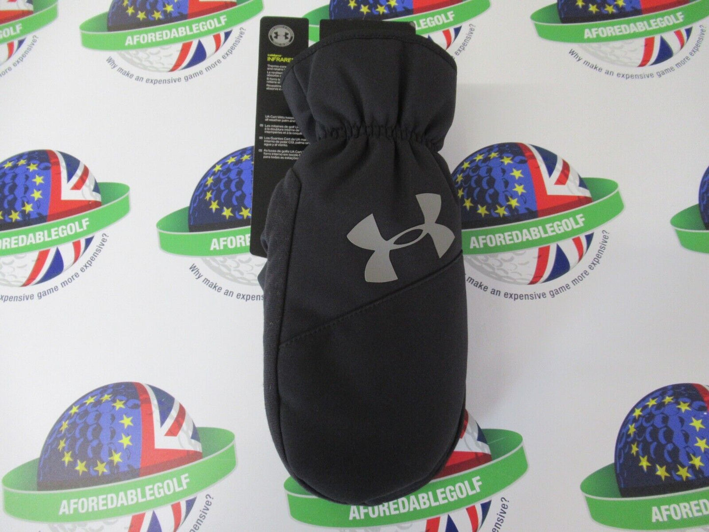 Under Armour Coldgear Infrared Black/Grey Golf Mittens UK Size Large/XL
