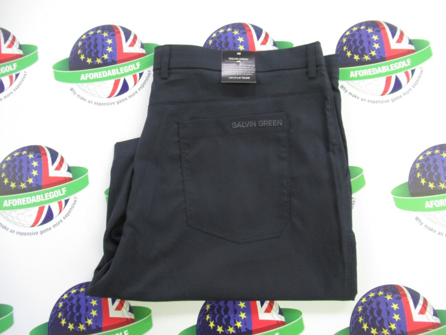 galvin green percy ventil8 plus navy golf shorts waist 40"