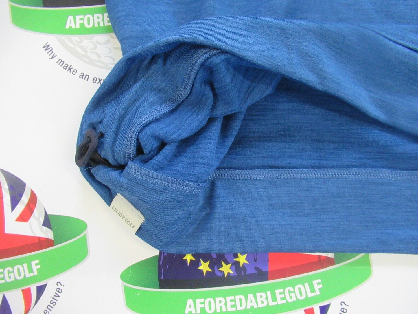 Puma Cloud Spun Colour Block 1/4 Zip Pullover Navy Blazer/Lake Blue Size Medium