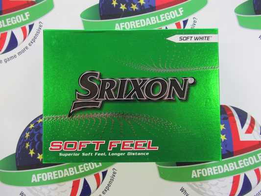 new 1 dozen srixon soft feel white golf balls