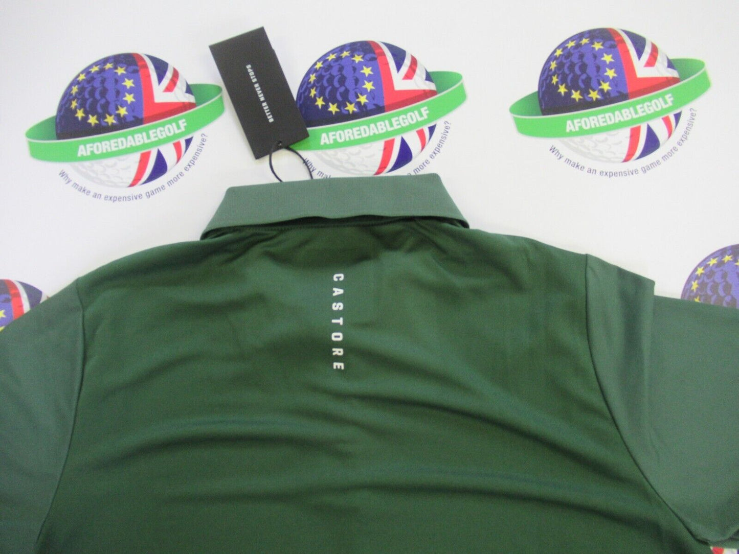 castore golf mens essential polo shirt hunter green uk size small