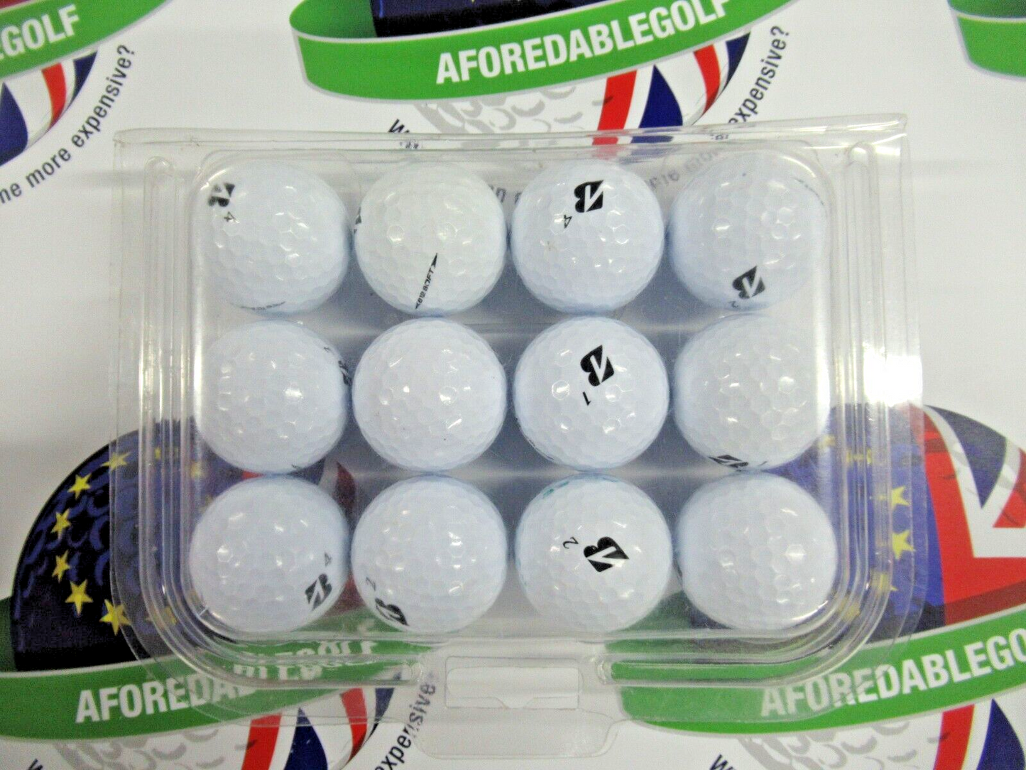 12 Bridgestone E12 Soft White Golf Balls Pearl/Pearl 1 Grade