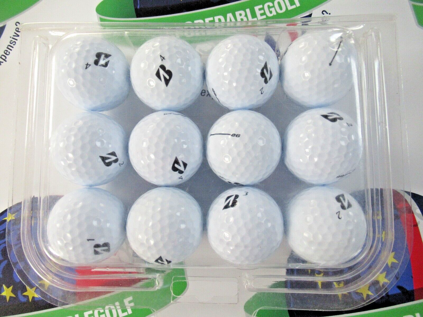 12 Bridgestone E6 White Golf Balls Pearl/Pearl 1 Grade