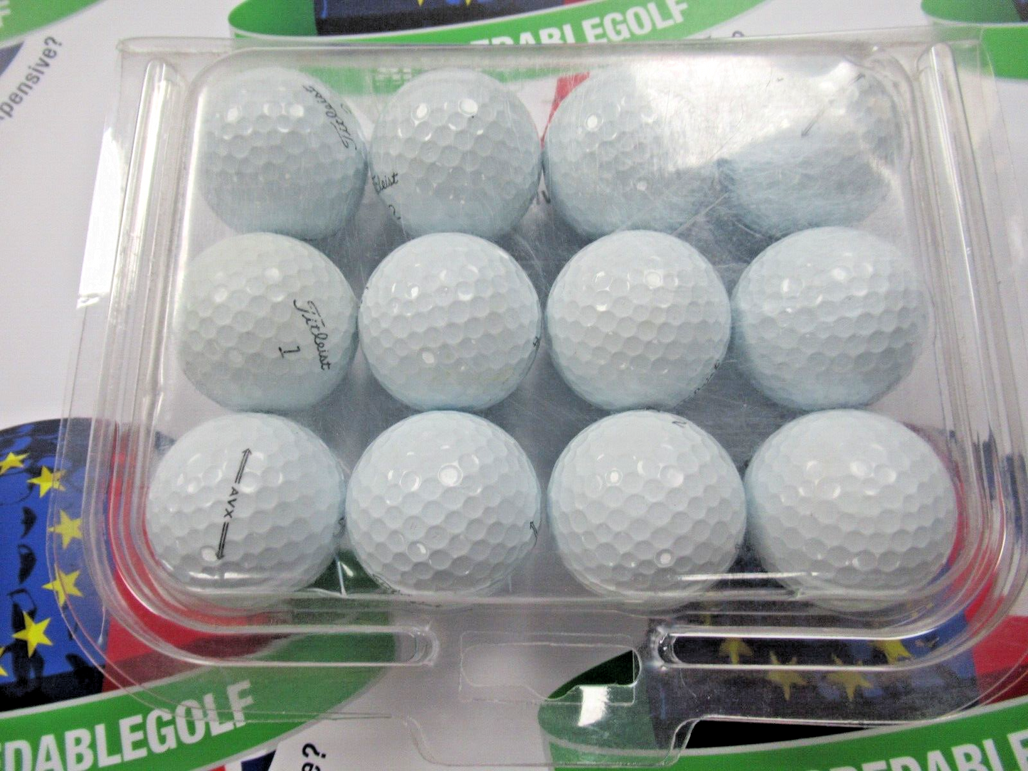 12 Titleist Avx White Golf Balls Pearl/Pearl 1 Grade