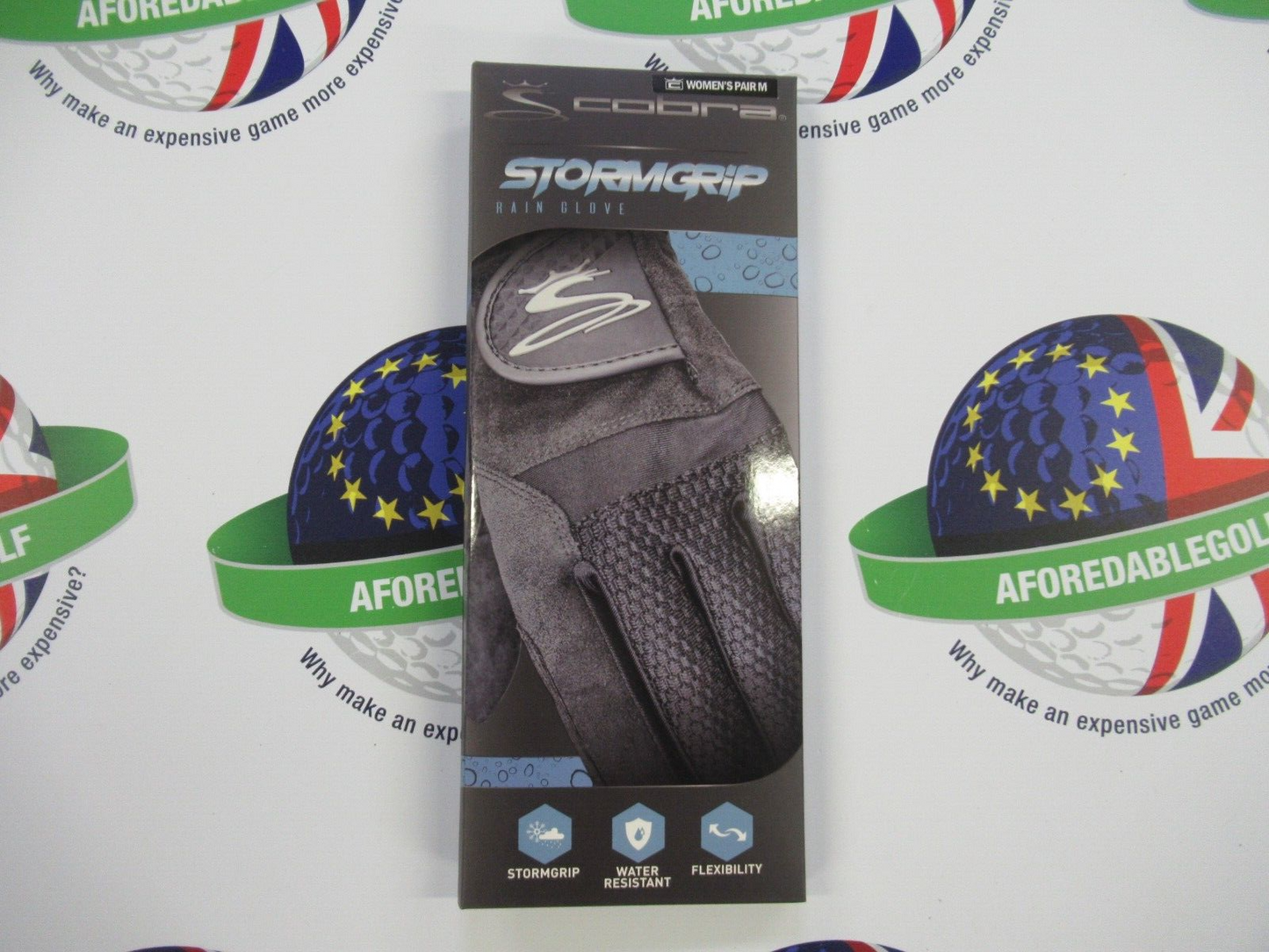 Cobra Stormgrip Ladies Rain Glove Black Size Medium Pair