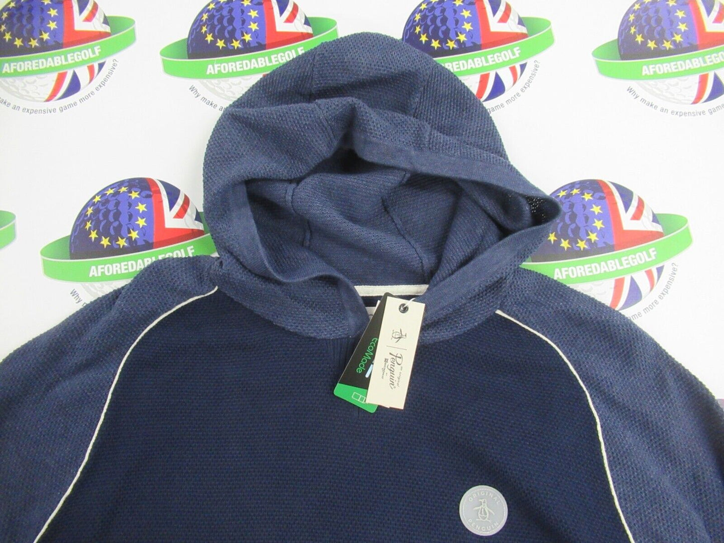 Original Penguin Performance Hooded Sweater Black Iris/Bijou Heather UK Size XL