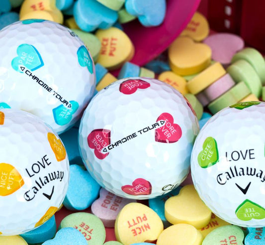 New 12 Callaway Chrome Tour Truvis Limited Edition Hearts Golf Balls