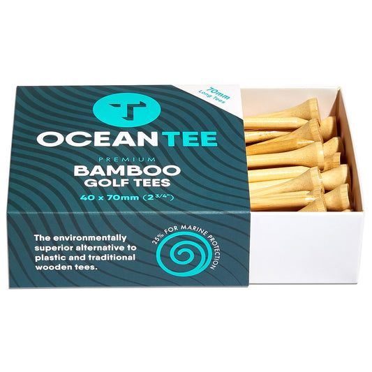 Ocean Tee Premium Bamboo Golf Tees 70mm (2 3/4") Pack Of 40