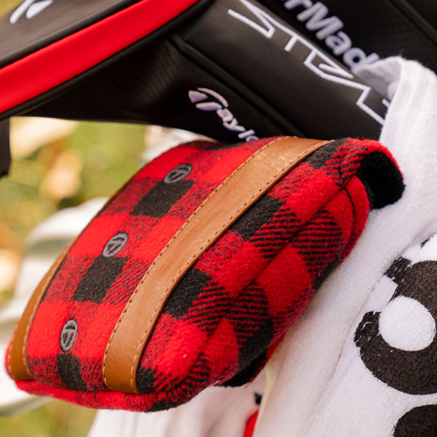 taylormade vault limited edition festive flannel mallet putter cover