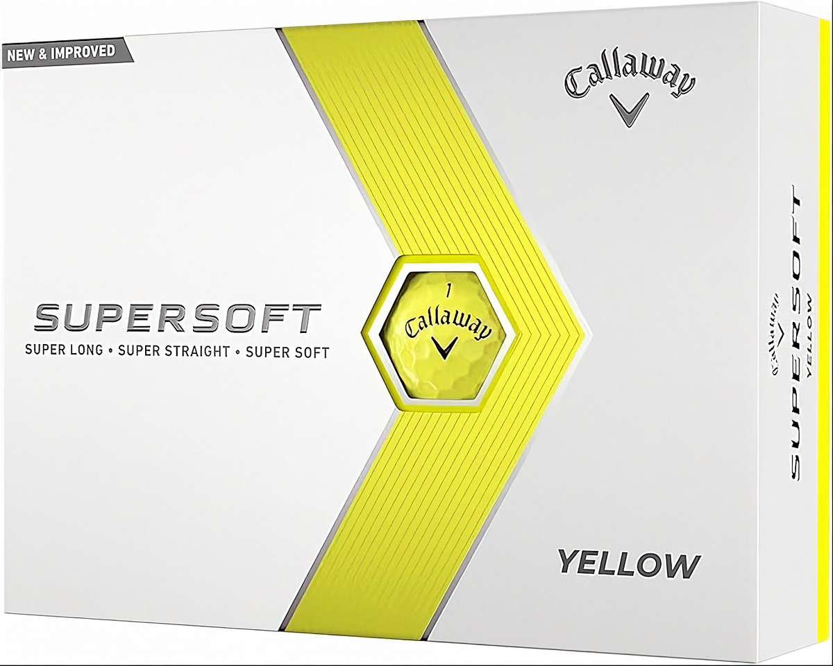 1 Dozen Callaway Supersoft Optic Yellow Golf Balls