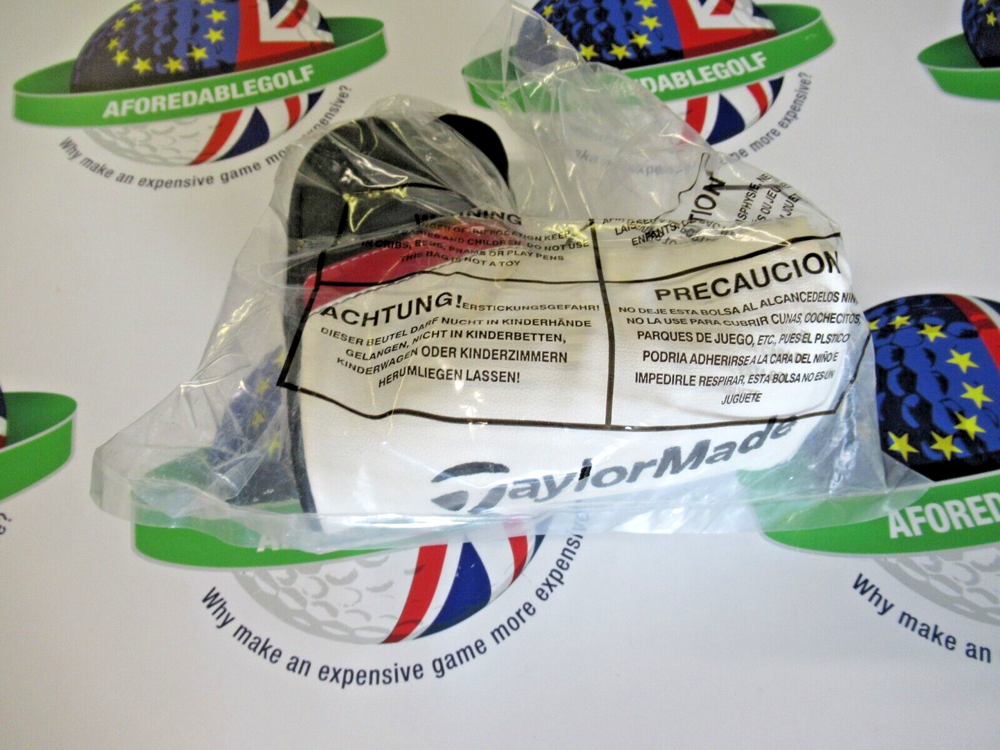 new taylormade white/black/red blade putter head cover