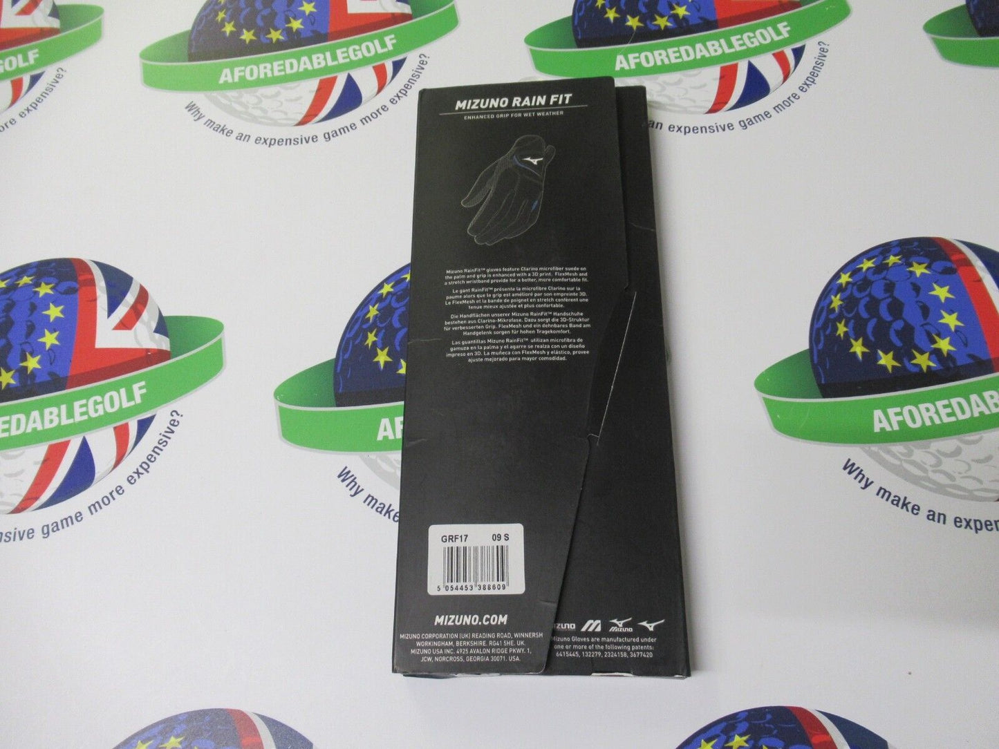 Mizuno Mens Black Rain Fit Golf Gloves (1 Pair) Left & Right Gloves Small