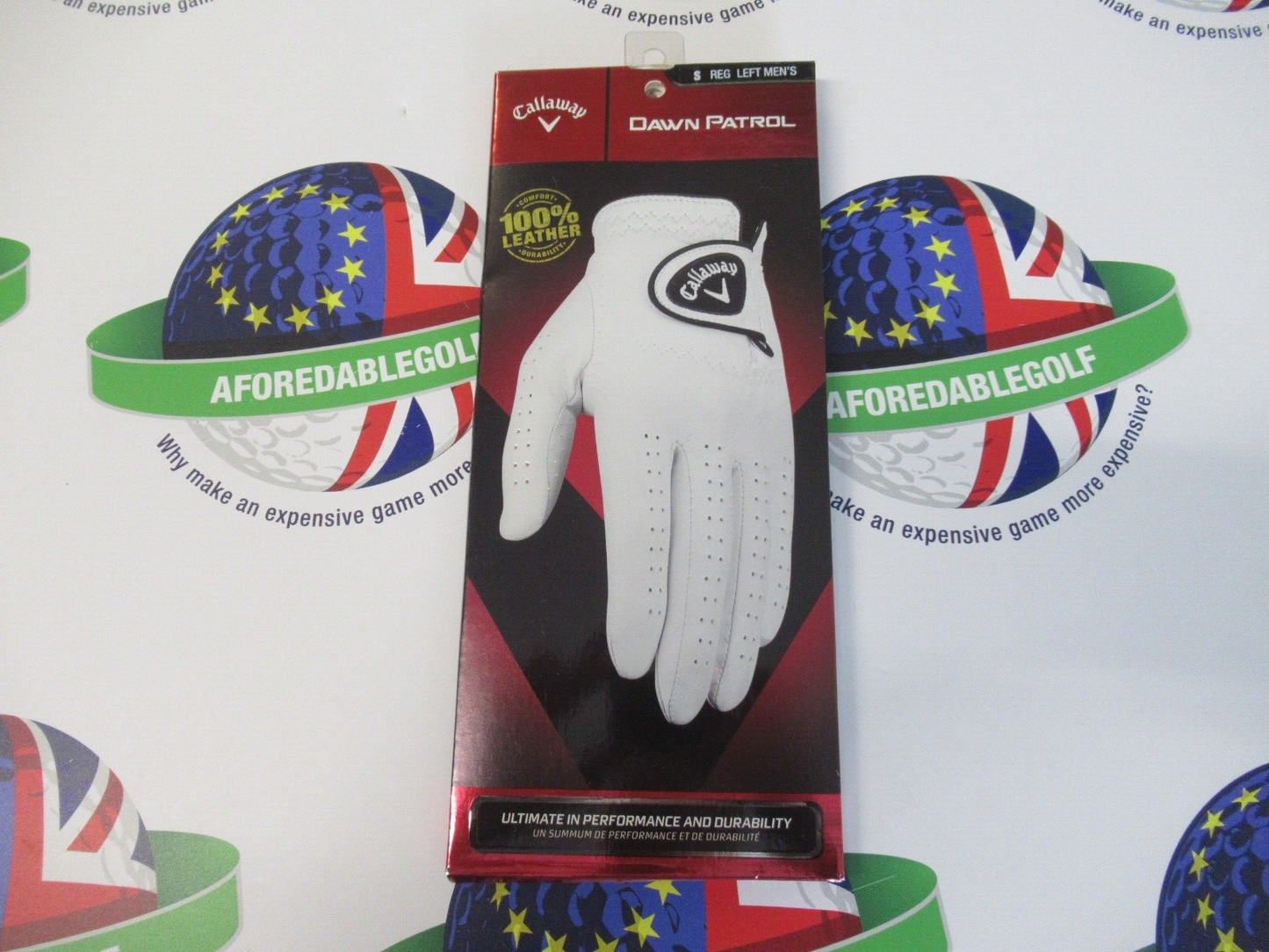 callaway dawn patrol leather left hand glove for right hand player size small