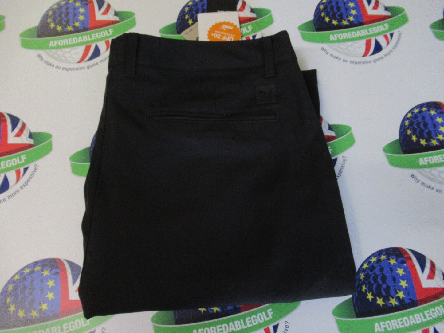 puma dealer tailored golf trousers puma black waist 38" x leg 30"