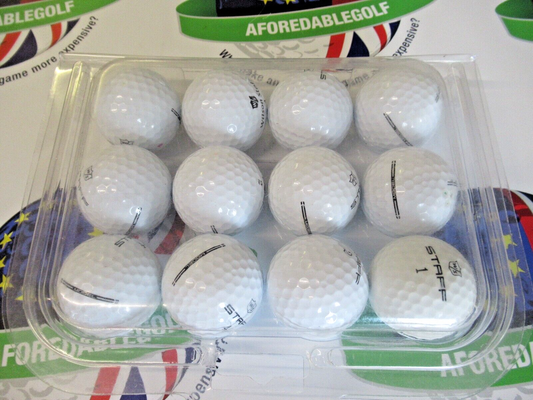 12 Wilson Staff Model White Golf Balls Pearl/Pearl 1 Grade