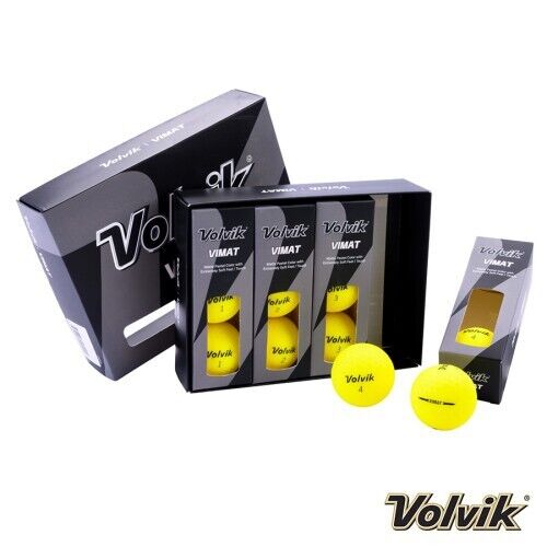 new 12 volvik vimat matte finish yellow golf balls