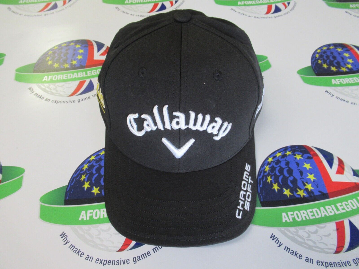 callaway golf tour fitted rogue st black golf cap apex chrome soft small/medium