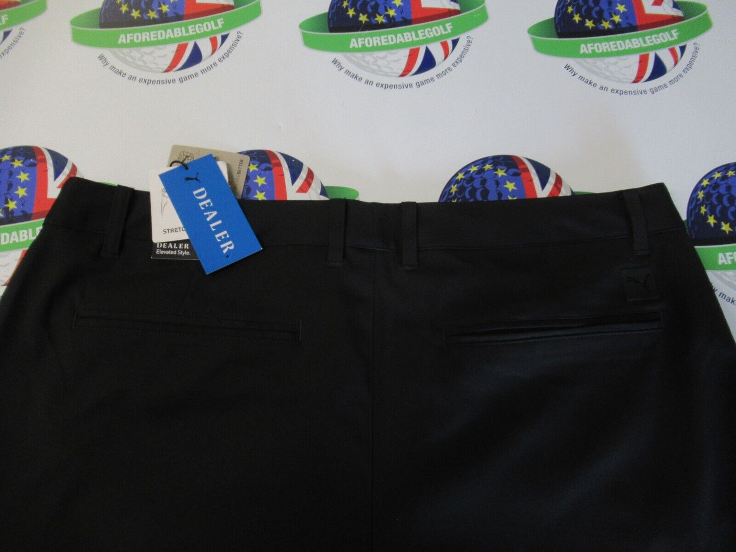 puma dealer tailored golf trousers puma black waist 36" x leg 30"