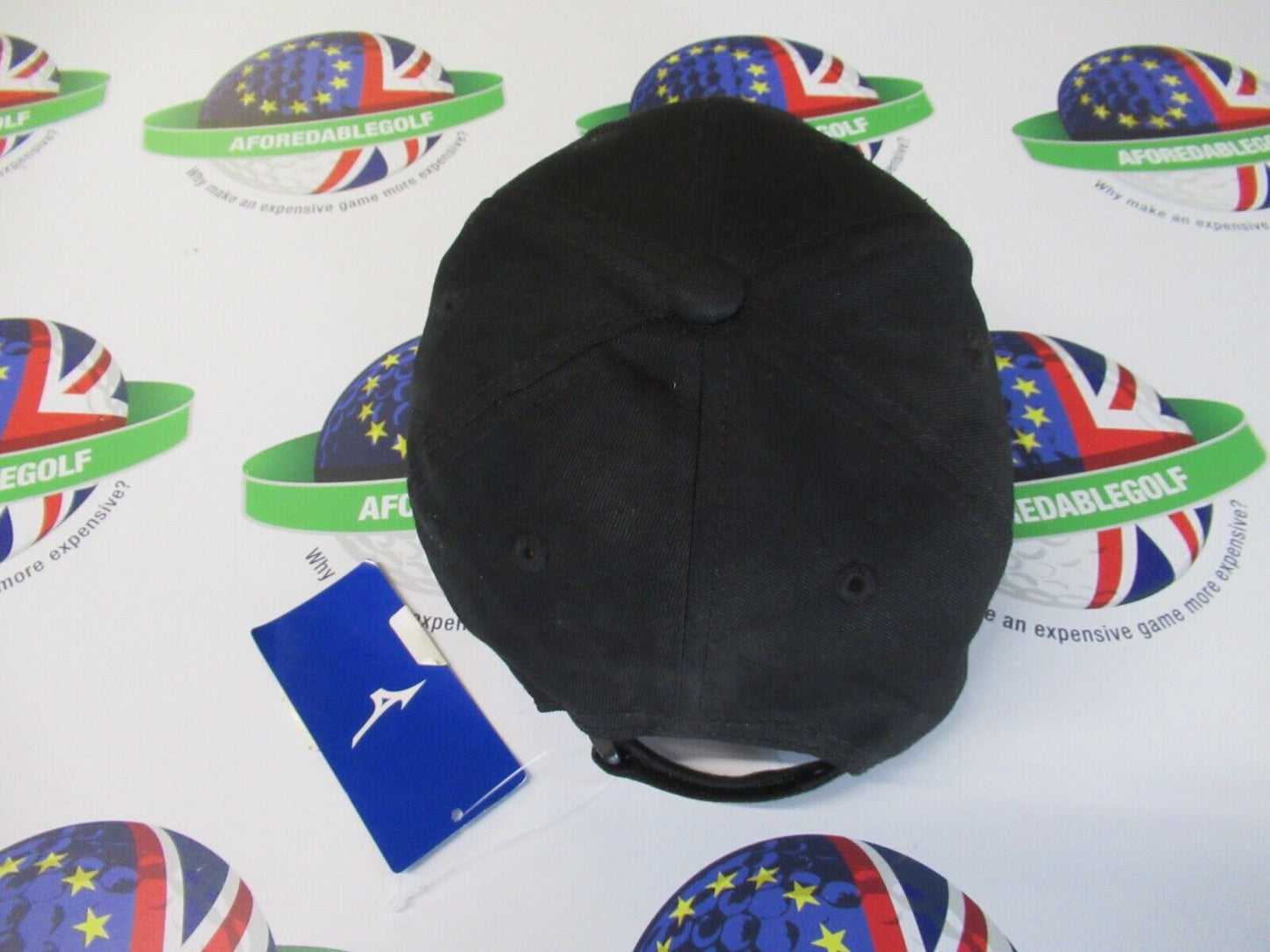 mizuno rb cotton twill adjustable black golf cap