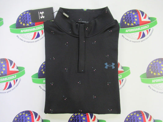 Under Armour Playoff Printed 1/4 Zip Top Black UK Size Large
