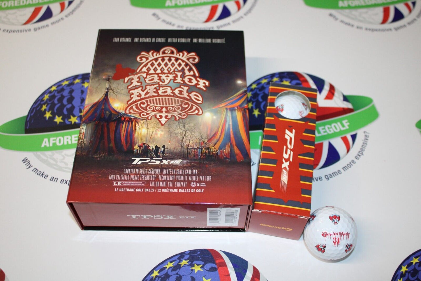 new 12 taylormade vault limited edition tp5 x pix nightmare circus golf balls