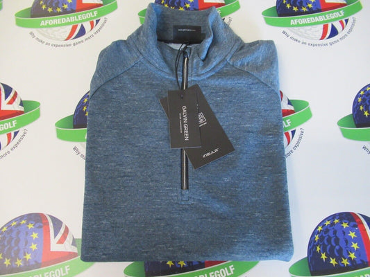 Galvin Green Ladies Diora 1/2 Zip Insula Pullover Blue Melange UK Size Xs