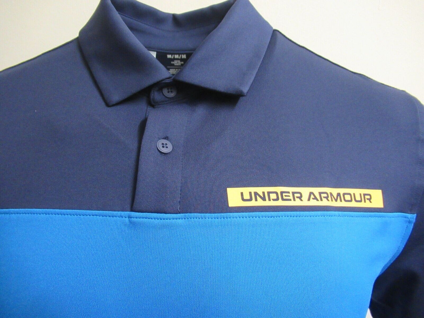 Under Armour T2G Color Block Loose Fit Polo Shirt Royal Blue/Navy UK Size XL