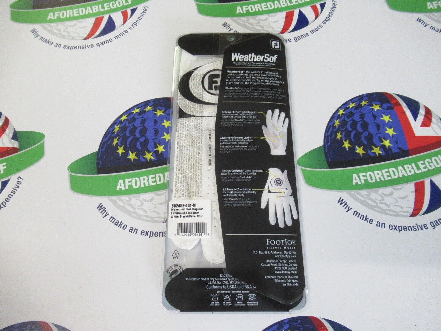 footjoy weathersof left hand glove for right hand player medium