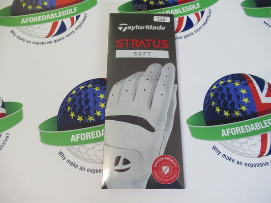 taylormade stratus soft left hand golf glove for right handed golfer size medium