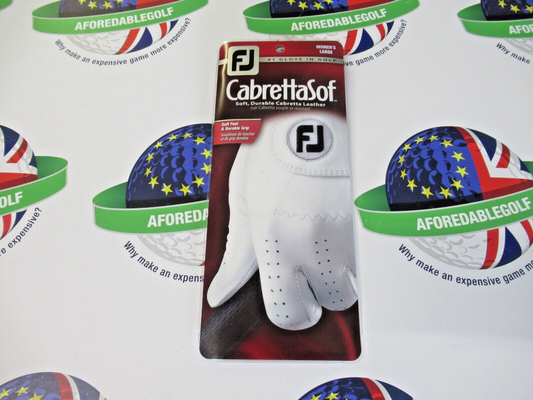 footjoy cabrettasof leather ladies left hand golf glove size large