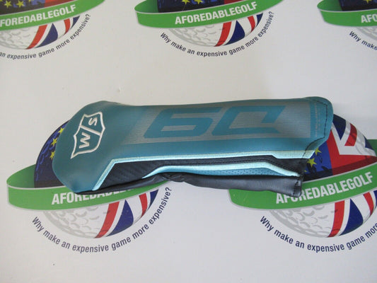 used wilson staff d9 turquoise/silver hybrid/rescue cover