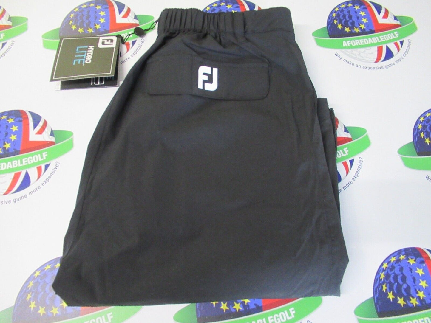 footjoy HLV2 black waterproof rain trousers medium 32" leg