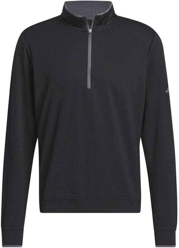 adidas core lightweight 1/4 zip sweater black/grey uk size large