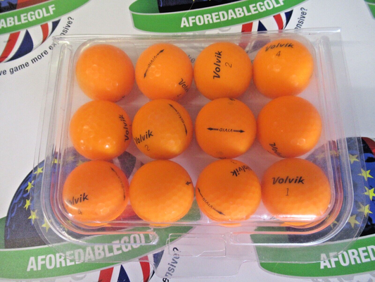 12 volvik vivid orange golf balls pearl/pearl 1 grade