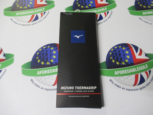 mizuno mens black thermagrip golf gloves (1 pair) left & right gloves large