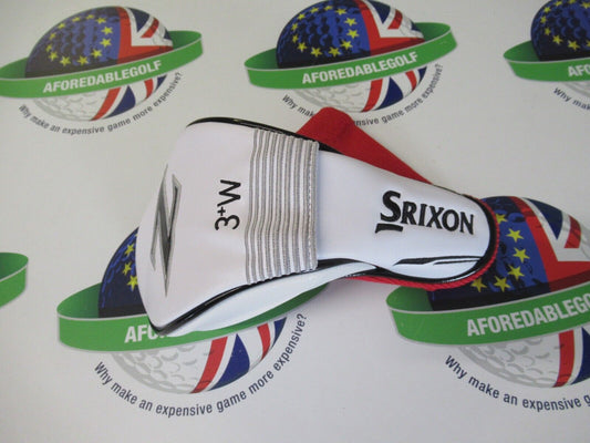 used srixon z white/red/silver/black #3+ fairway wood head cover