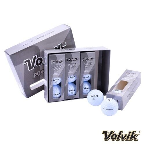 new 12 volvik power soft white golf balls