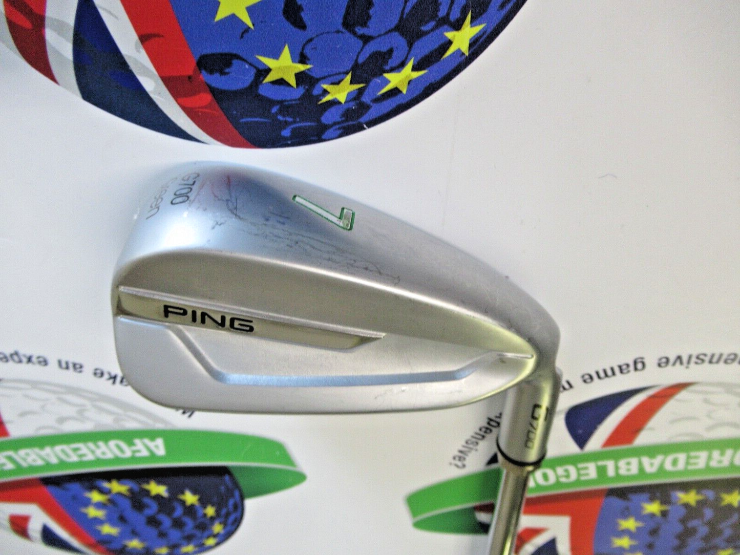 Ping G700 Green Demo 7 Iron Nippon Awt 2.0 Steel Shaft Stiff Flex