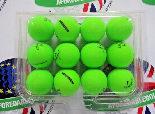 12 Callaway Supersoft Green Matte Golf Balls Pearl/Pearl 1 Grade